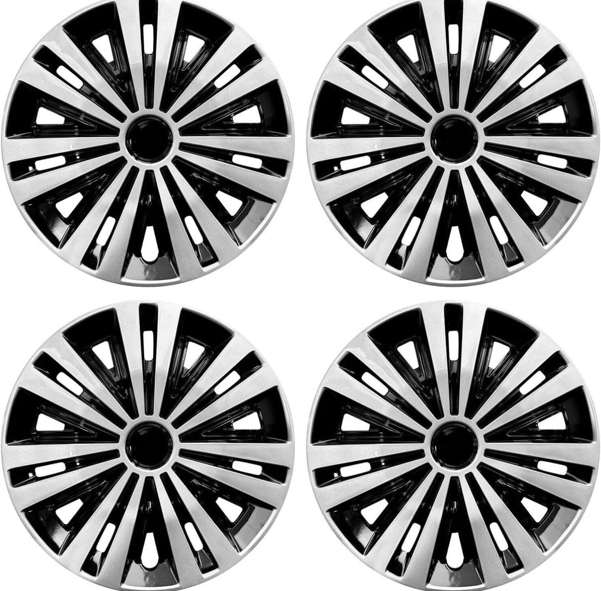 BDK (4-Pack) Premium 14" Wheel Rim Cover Hubcaps OEM Style Replacement Snap On Car Truck SUV Hub Cap - 14 Inch Set, Abs,Steel, Acrylonitrile Butadiene Styrene