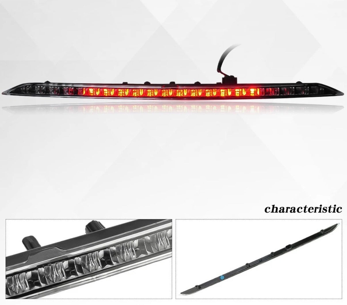 FT4Z13A613A LED Third Tail Brake Light Lamp Red Fits Ford Edge 2015-20 226947078258