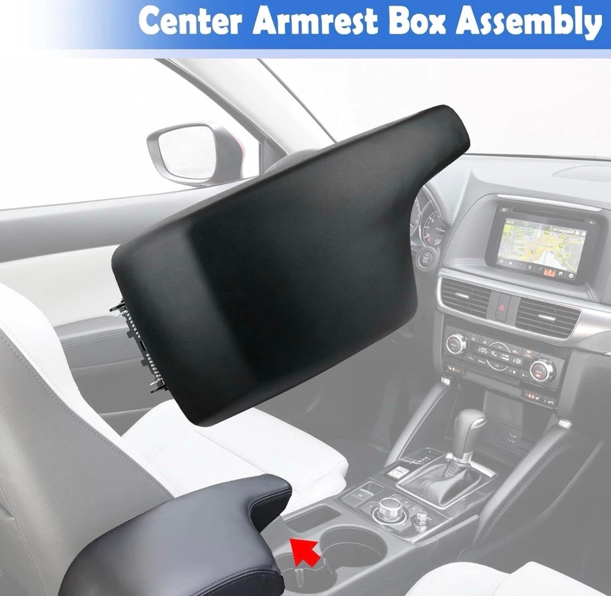 For Mazda CX-5 2013-2016 Center Lid Console Armrest Cover KA0G-64-450B-02√
