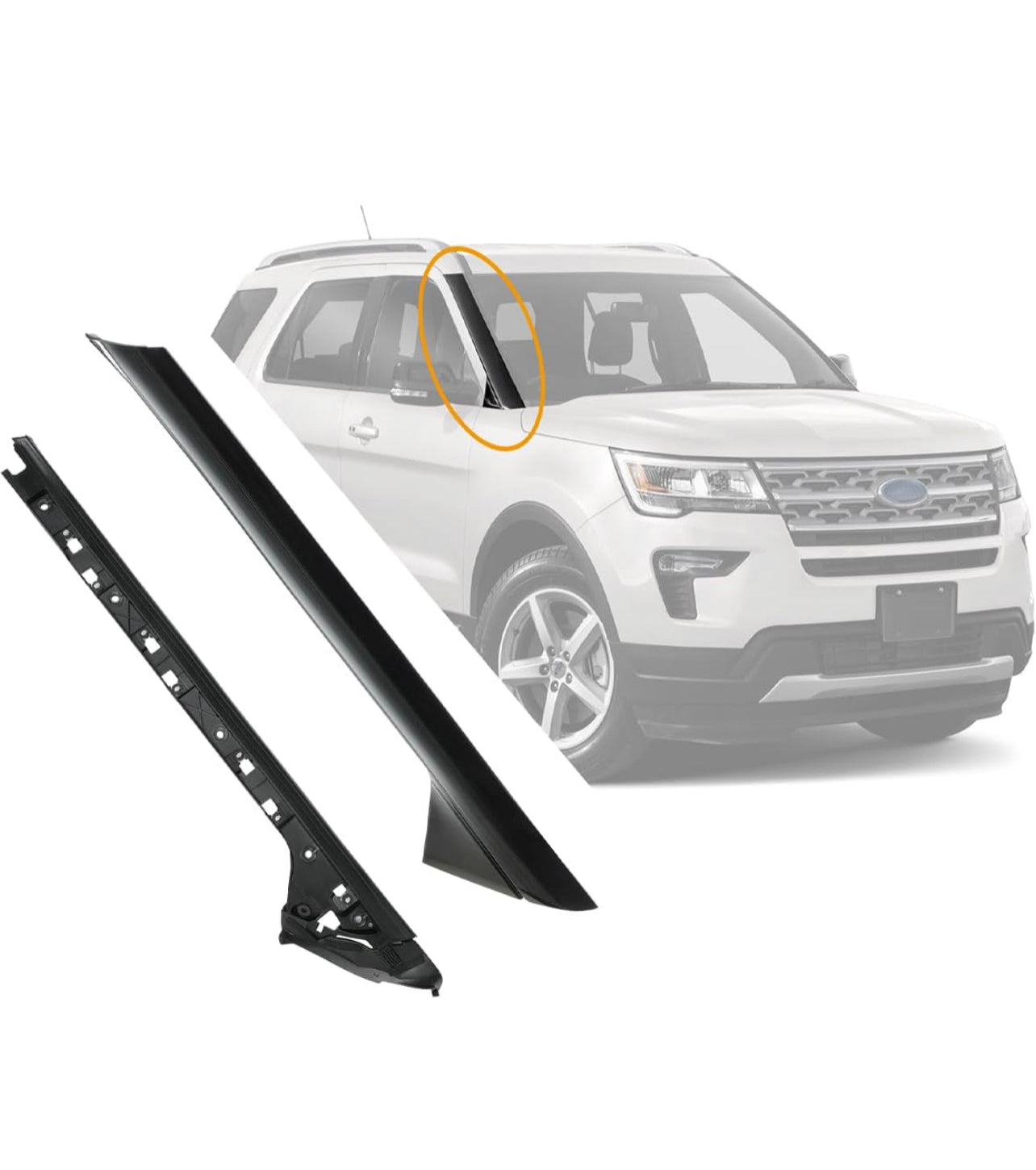 Ford BB5Z-7803144-AA Moulding - Windshield Right side