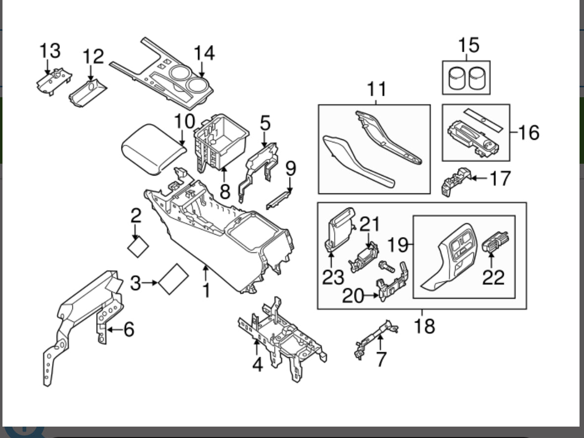 2013-2016 Nissan Pathfinder - Armrest - Nissan (96920-3KA1A)