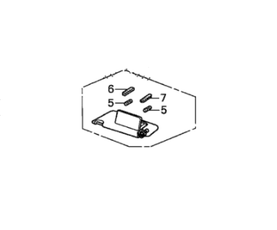 Honda 83280-T2F-A52ZA Sunvisor (Cashmere Ivory)