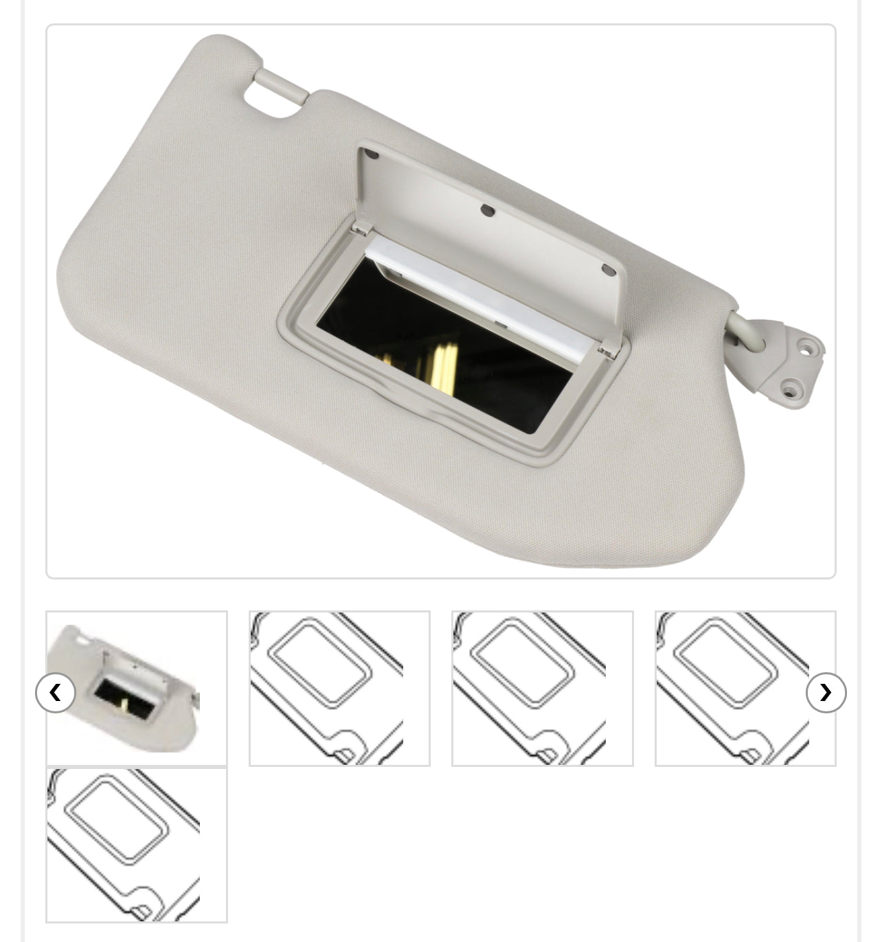 Sun Visor (Right)
Part Number: 96400-9PB0A
Supersession(s): 96400-3JA0A; 964009PB0A