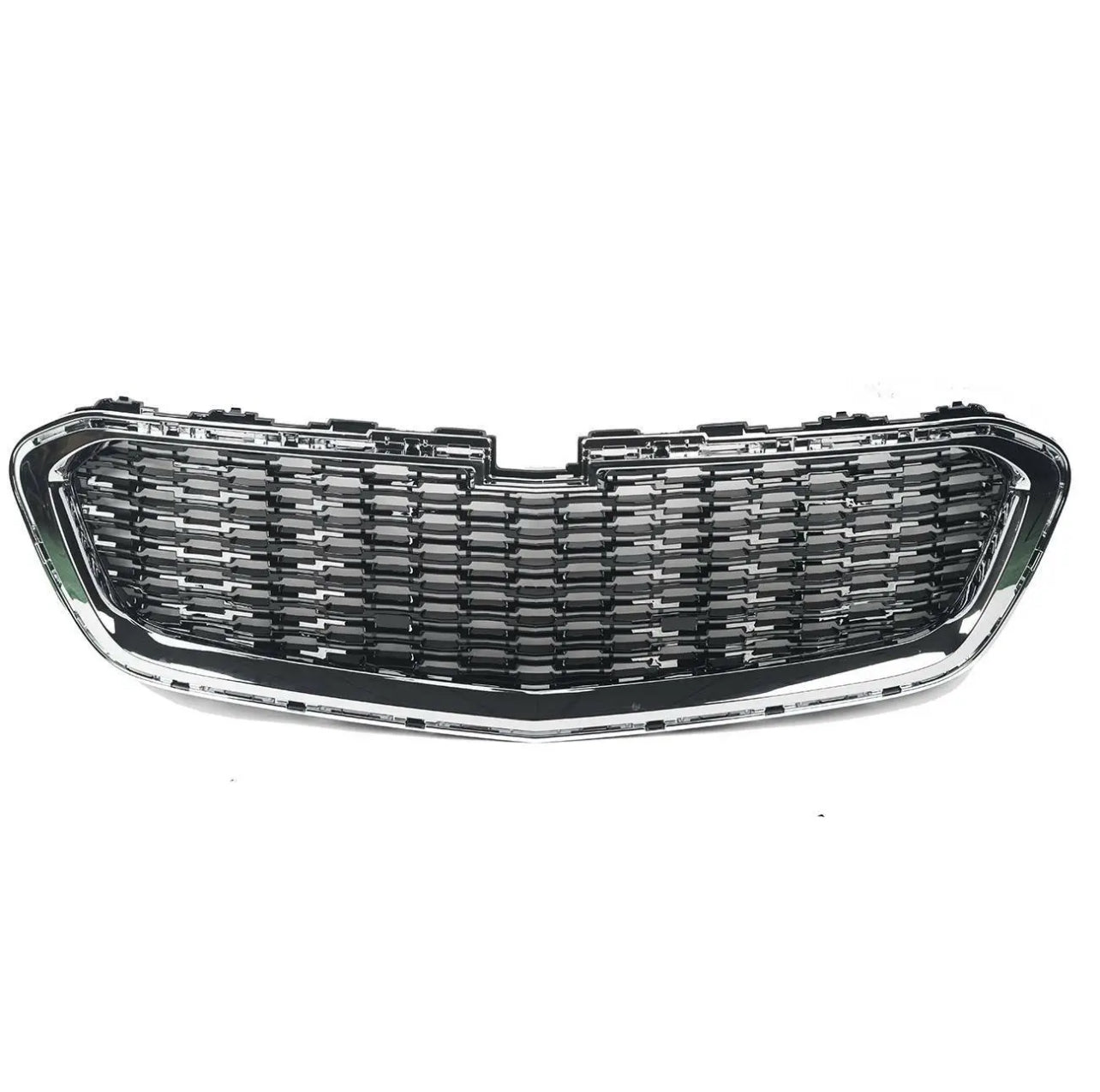 For 2014-2015 Chevrolet Malibu Front Upper+Lower Grill Grille Set Chrome & Black