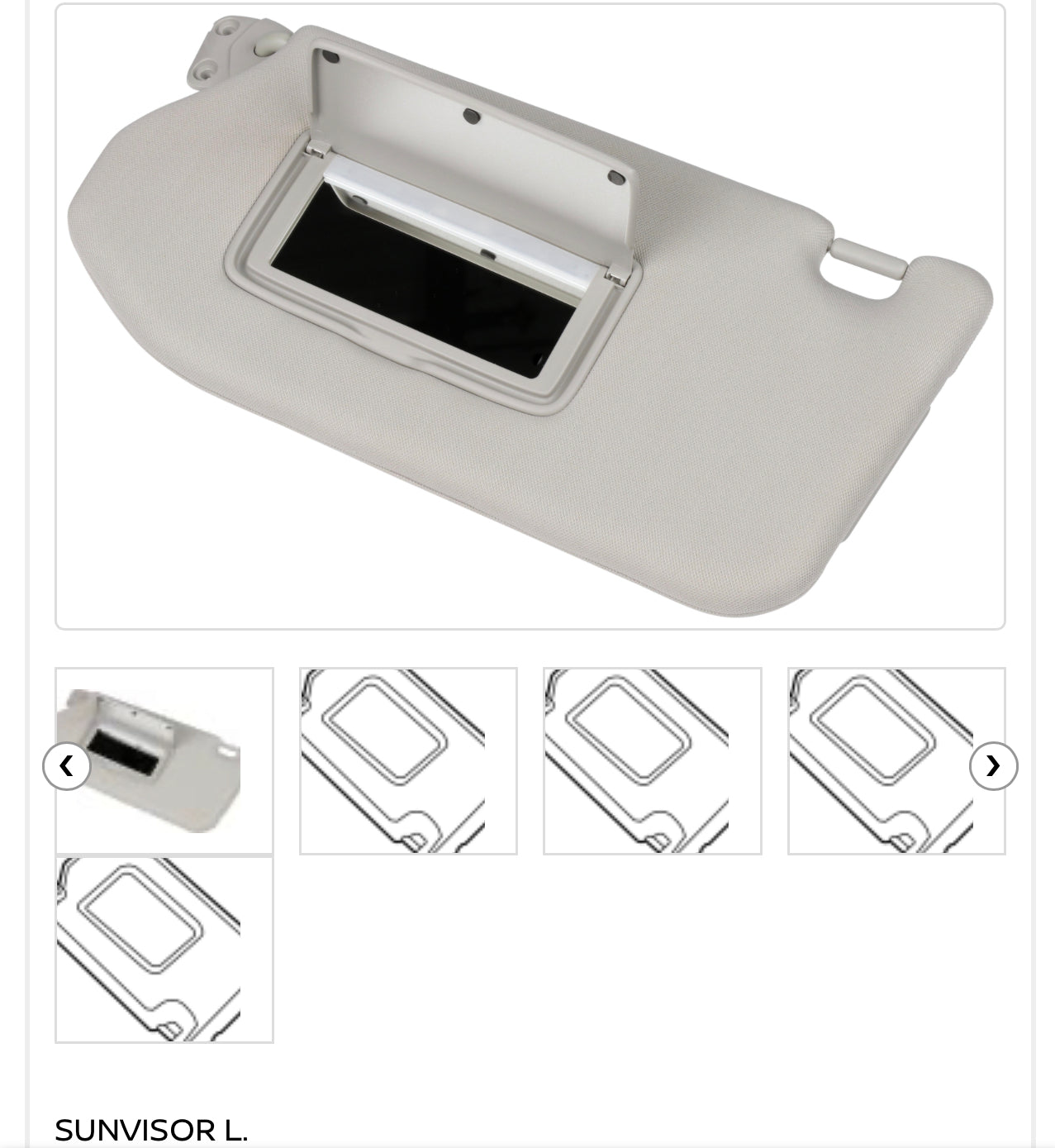 Sun Visor (Left)
Part Number: 96401-9PB0A
Supersession(s): 96401-3JA0A; 96401-3KM0A; 964019PB0A