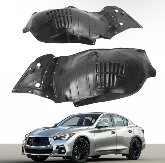 Pair Fender Liners Front Driver Passenger Side Left Right For 14-23 INFINITI Q50 638404GA0B 638414GA0B