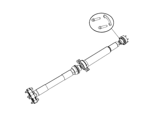 Complete Drive Shaft Prop Shaft Driveshaft Assembly Compatible with Jeep Grand Cherokee 2011, AWD, Replace# 52853646AC