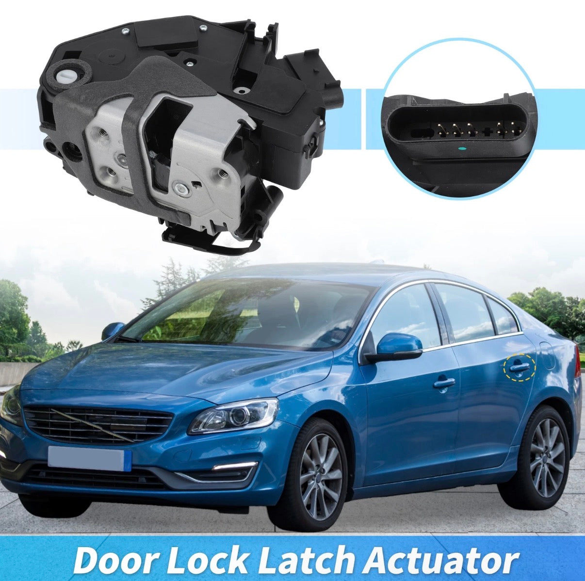 31349870 Rear Left Power Door Lock Latch Actuator for Volvo S60 V60 XC60 5 Pin