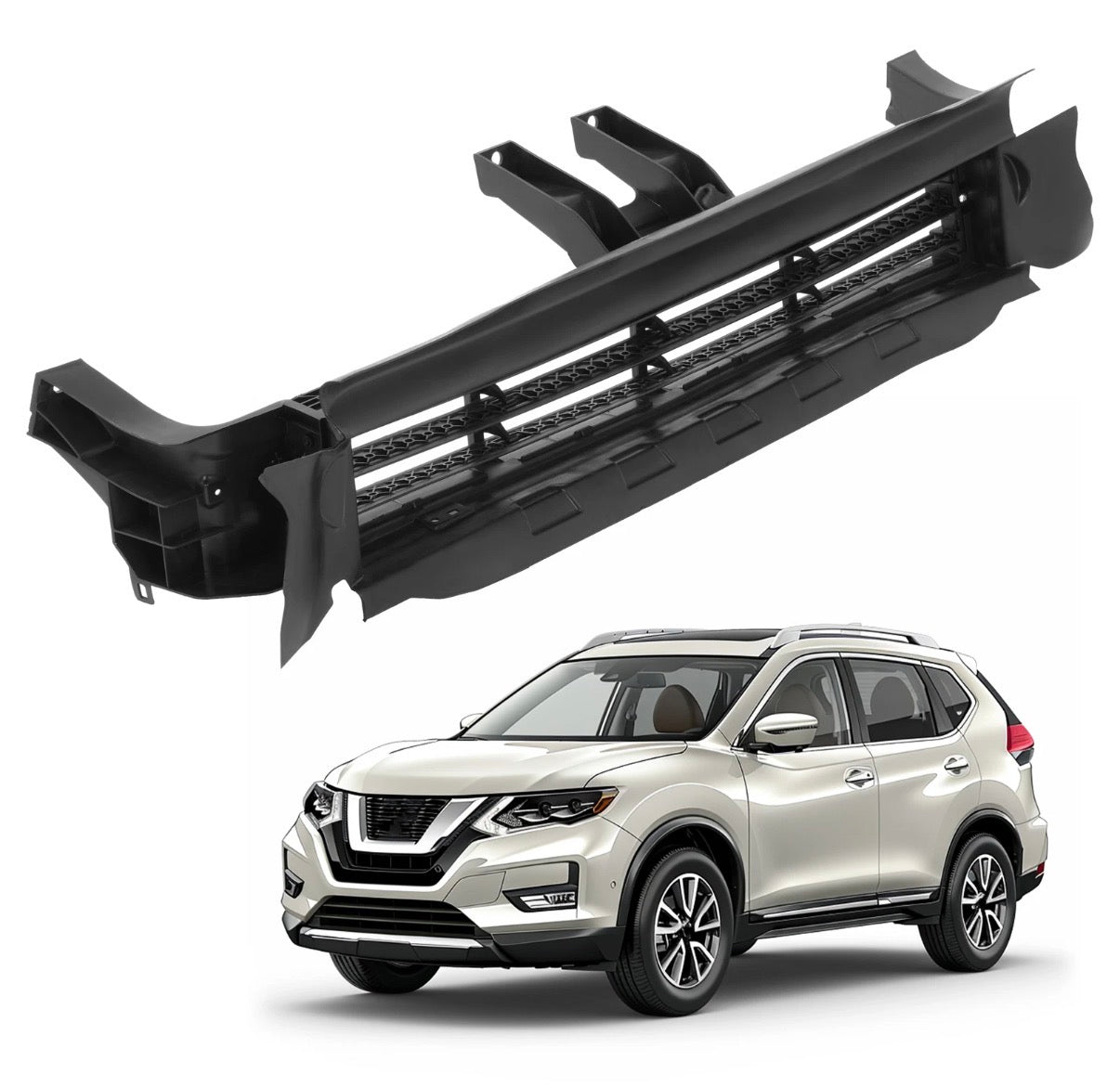 Lower Radiator Grille Air Shutter Assembly w/ Motor For Nissan Rogue 2016-2019 214214BC0A 186603773962