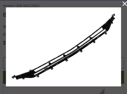 Black Front Lower Grille - GM (84212683)