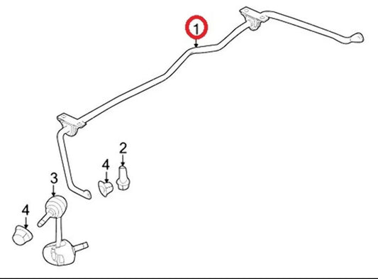 DG1Z5A772F Genuine Ford Taurus Rear Stabilizer Sway Bar