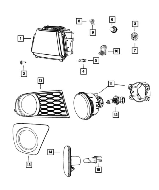Headlamp Park And Turn Lamp, Left - Mopar (05116289AD