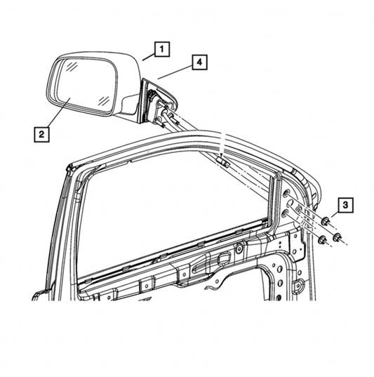 Mopar 5SG19GW7AF Outside Rear-View Mirror Left
2013-2021 Jeep Grand Cherokee 5SG19GW7AF