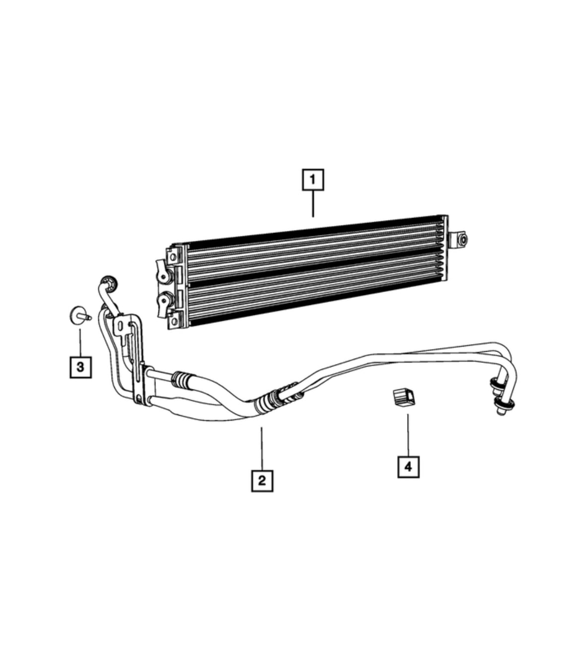 5801556 Automatic Trans Oil Cooler Hose Assembly for Dodge Journey 11-19 Inlet & Outlet